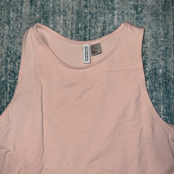 BABY PINK SLEEVELESS BODY CON DRESS - Picture 4 of 5